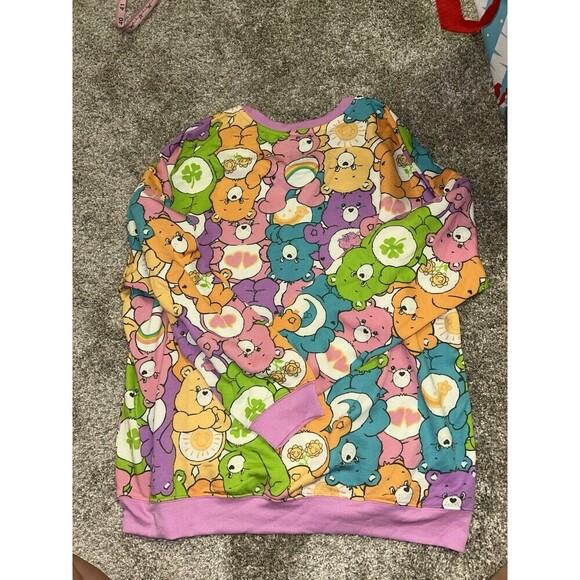 Hybrid Apparel Womens Care Bears Crewneck Sweatshirt Pink XL New - Picture 3 of 6